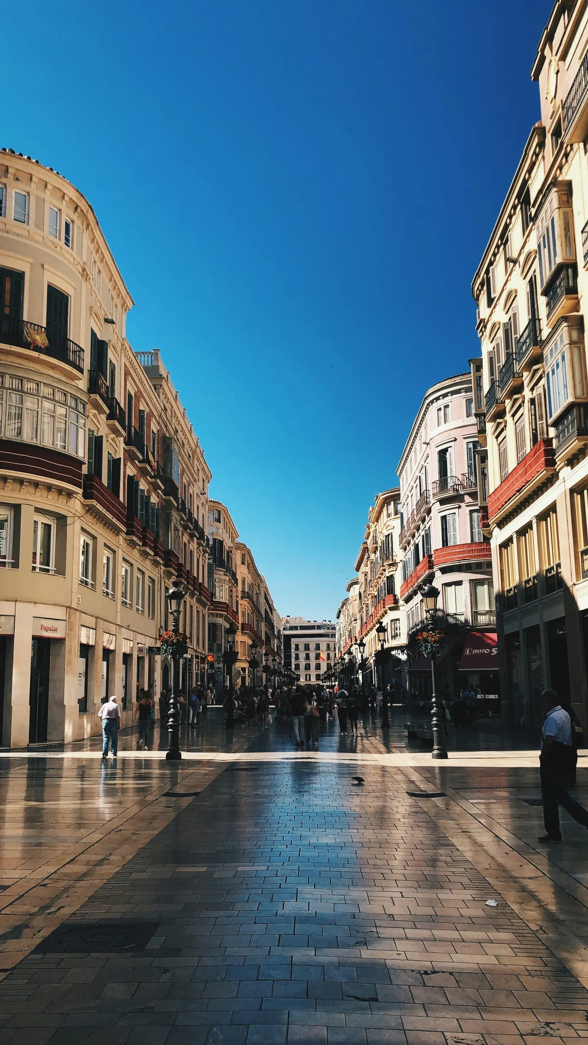 Calle Larios shopping street in Malaga historic centre