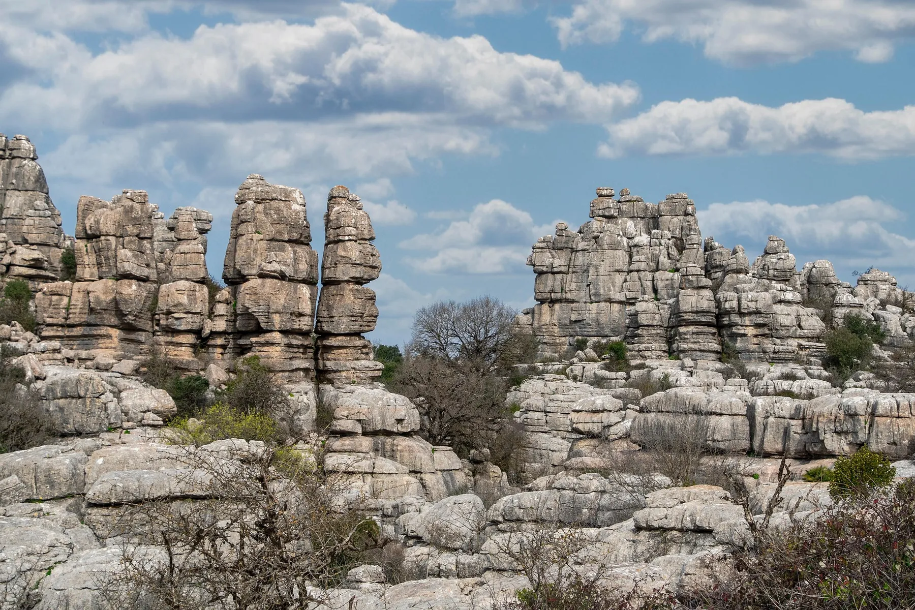 Limestone formations at El Torcal near Malaga