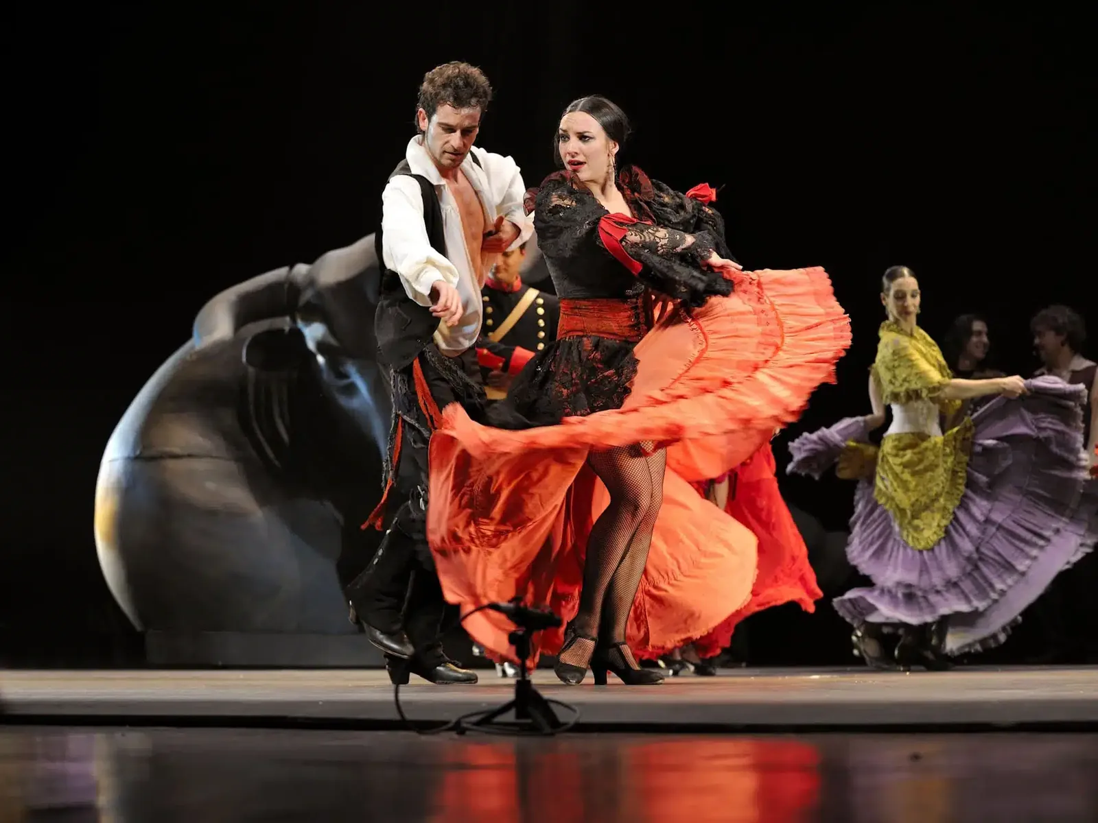Flamenco dancers performing live in Malaga