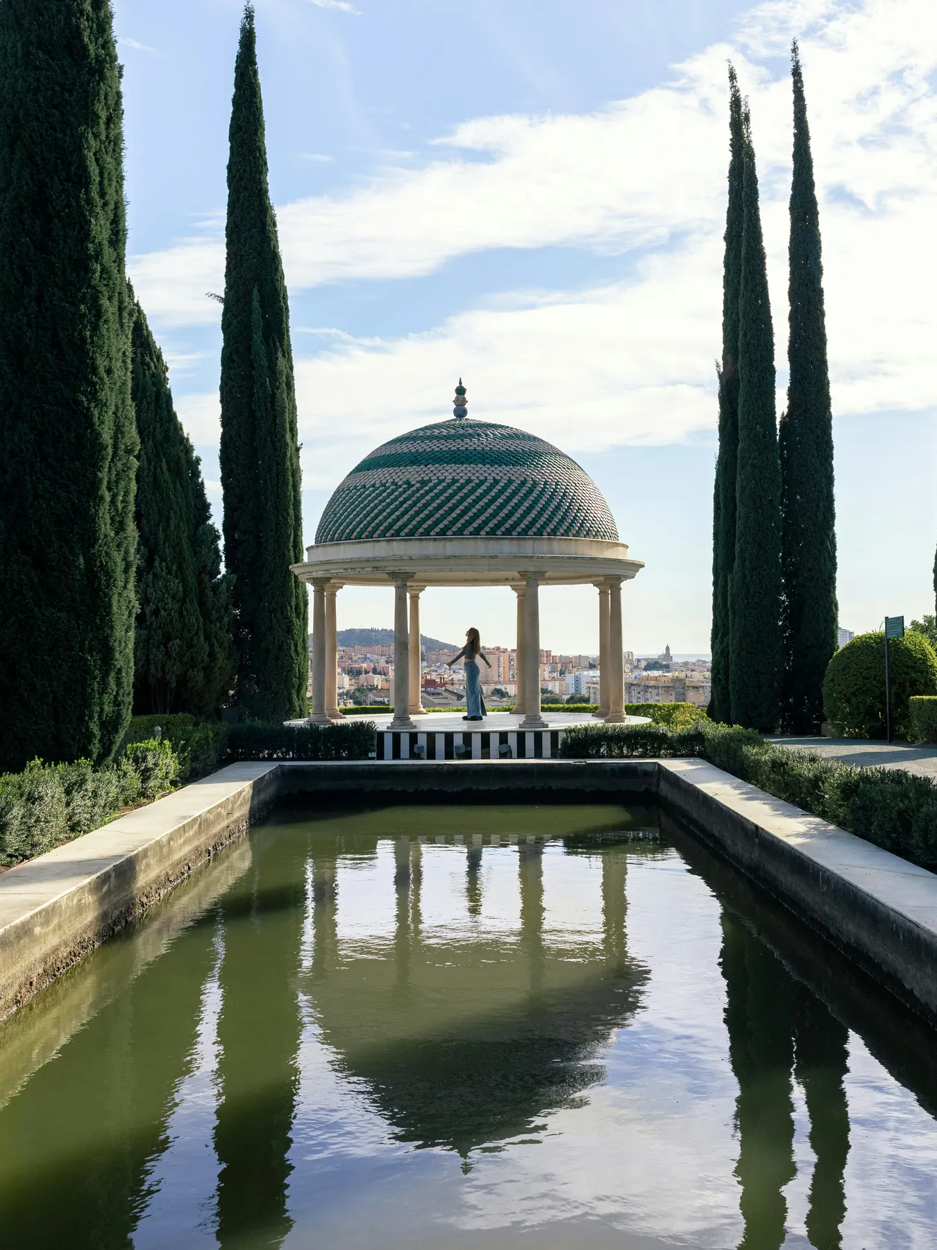Historic garden pavilion and reflecting pool