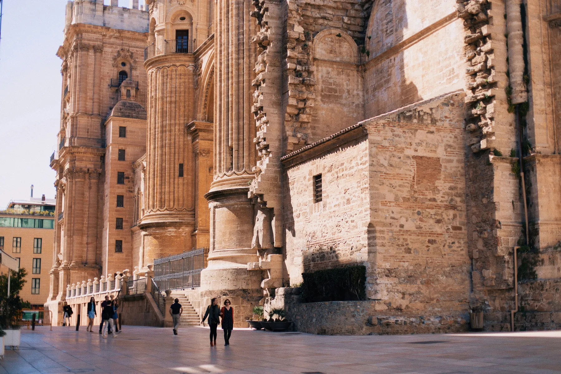Historic architecture beside Malaga Cathedral