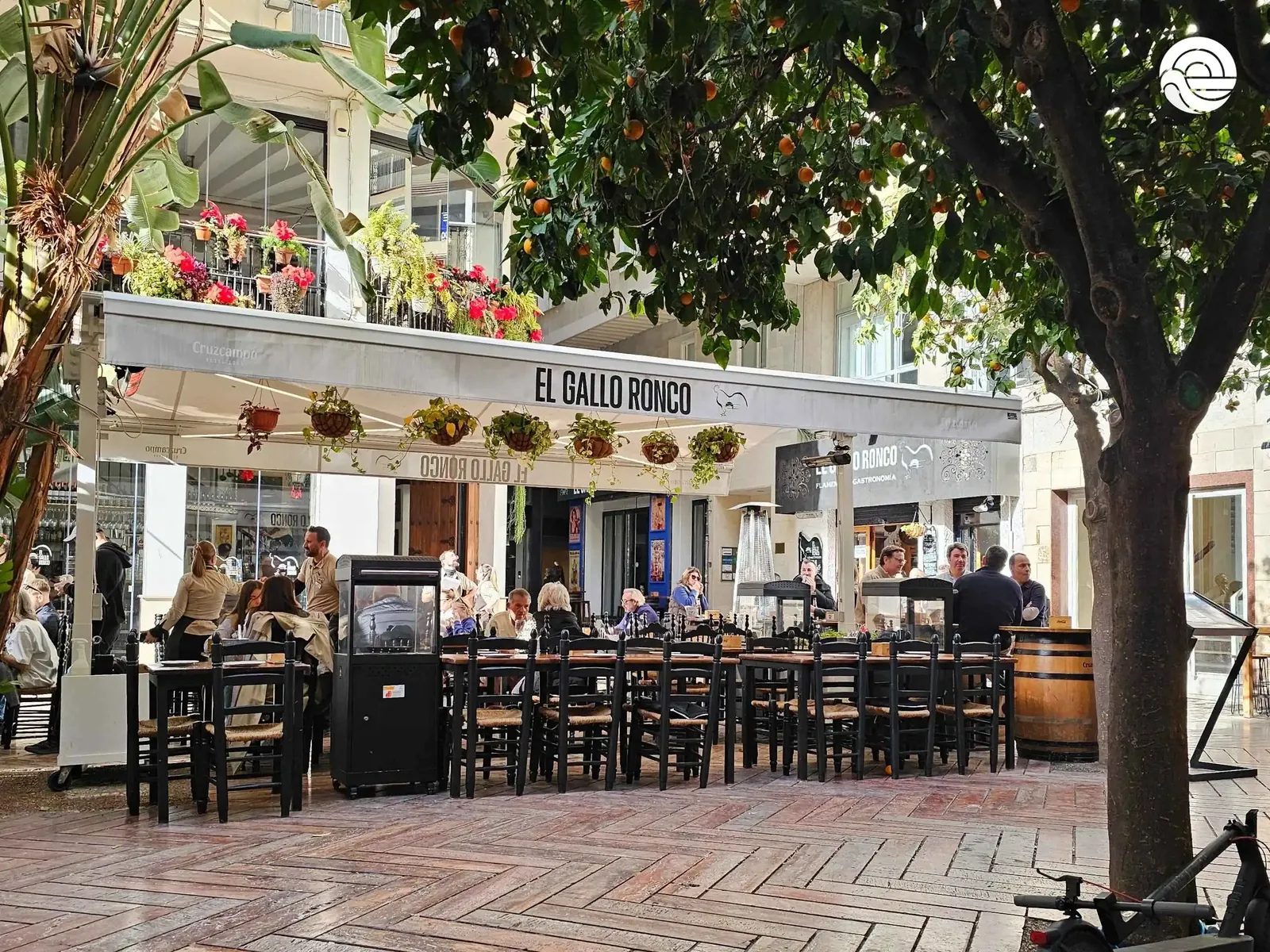 Restaurant terrace in central Malaga