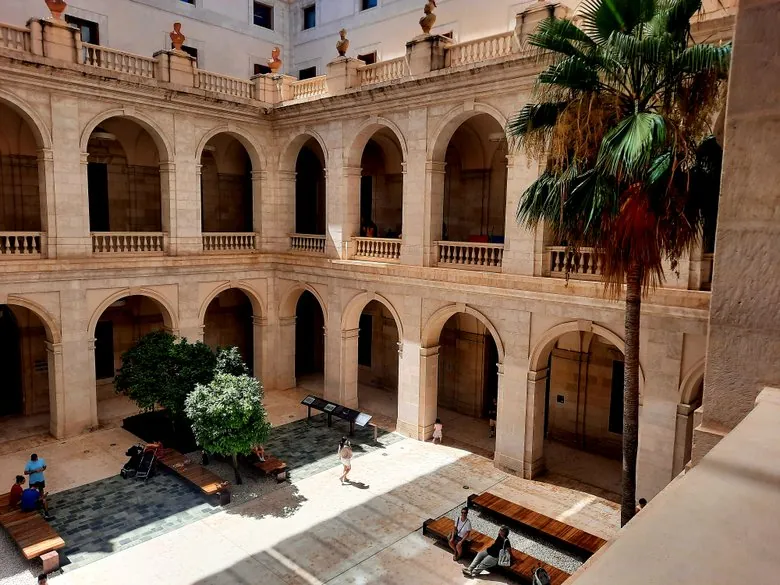 Courtyard inside the Museo de Malaga